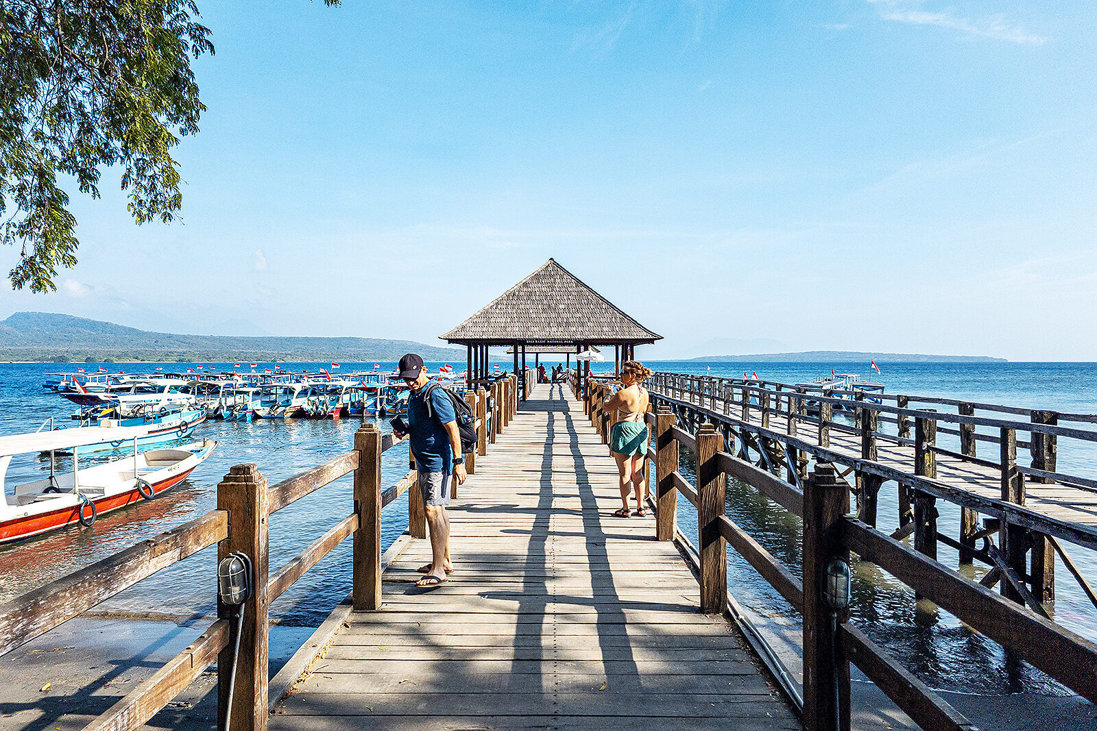 The jetty at Labuan Lalang, where the boats to Menjangan leave — inside West Bali National Park.