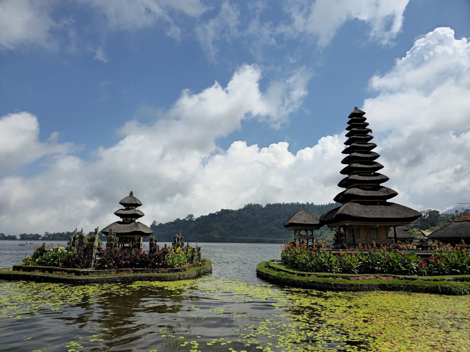 Pura Ulun Danu Beratan — the lake temple whose goddess is honoured as the source of the island's irrigation water.