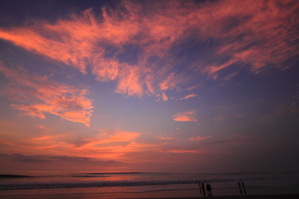 Sunset at Seminyak beach